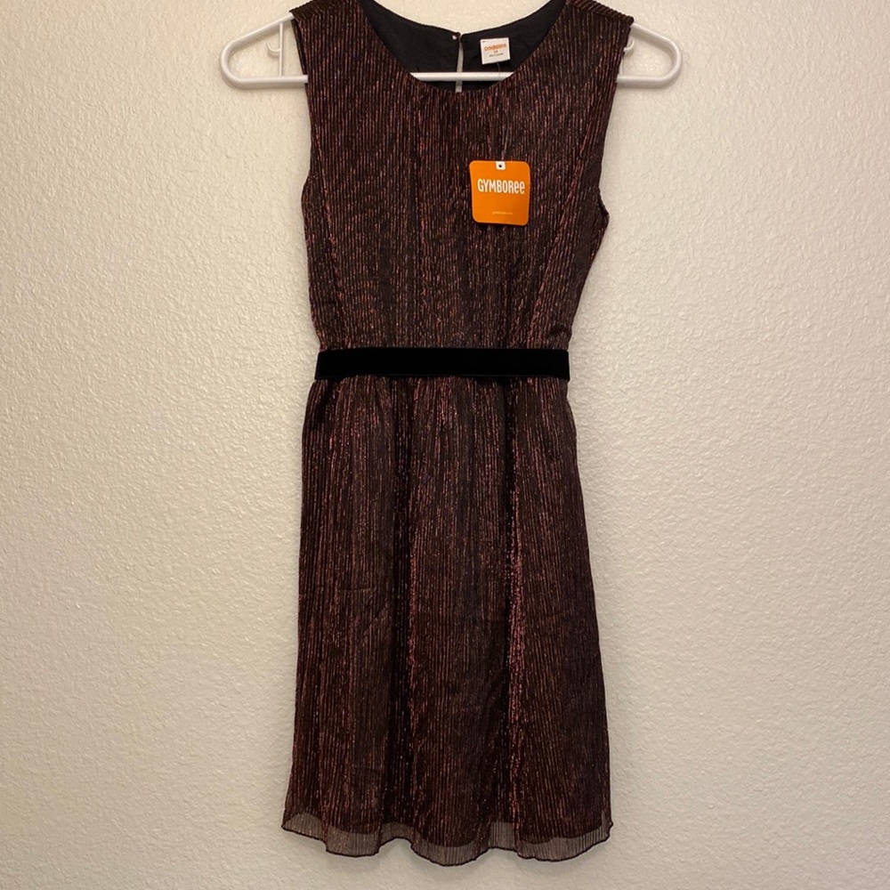 NWT Gymboree black with pink shimmer dress girls size 12